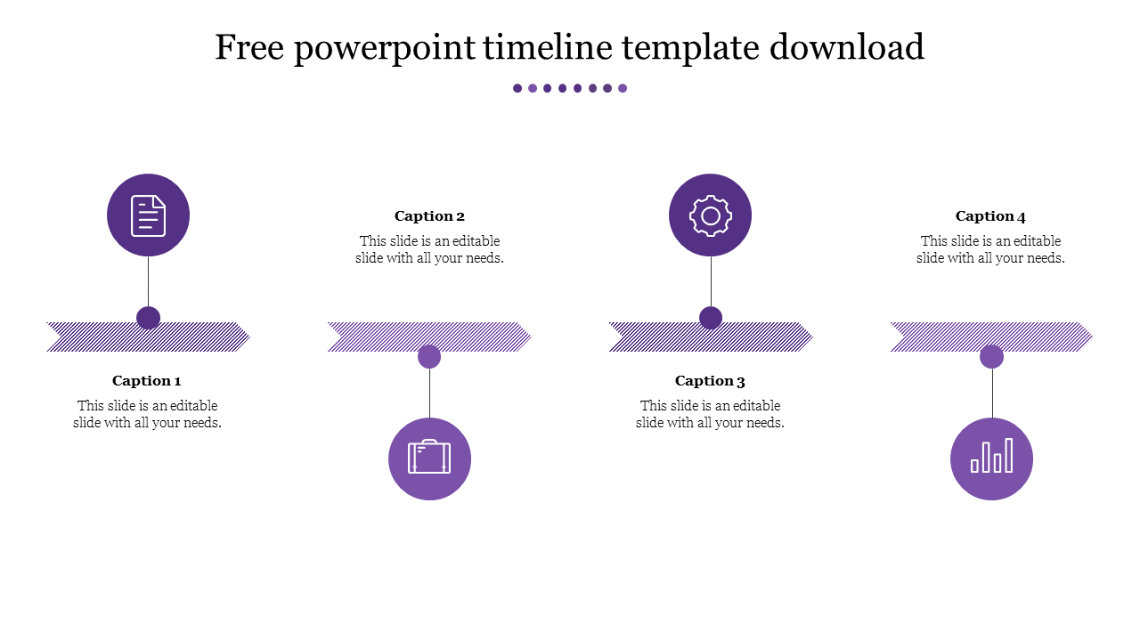 free powerpoint timeline template download-4-Purple